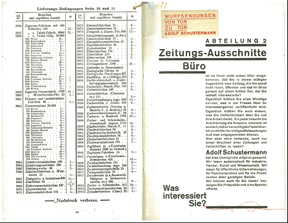 Schustermann-Katalog